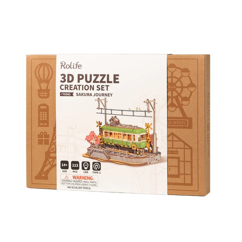 Rolife Sakura Journey 3D Wooden Puzzle Only Supports TK And Independent Website Platforms