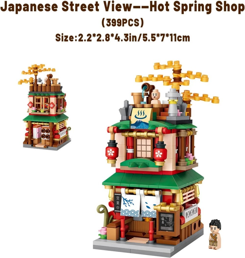 Building Blocks Set Of 4, Kids Mini Building Blocks Kit, 1608 Pieces Japanese House Building Set Gift, Suitable For Kids Girls And Boys Aged 6-12, No Shipping On Weekends