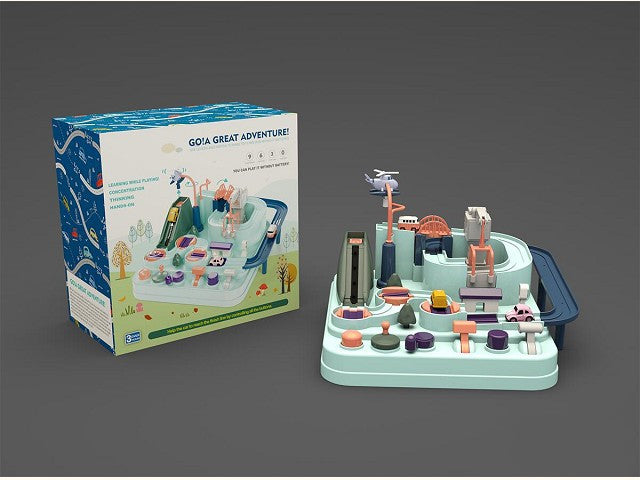School Bus Big Adventure Macaron Breakthrough Car Big Adventure Small Train Track Parking Lot
