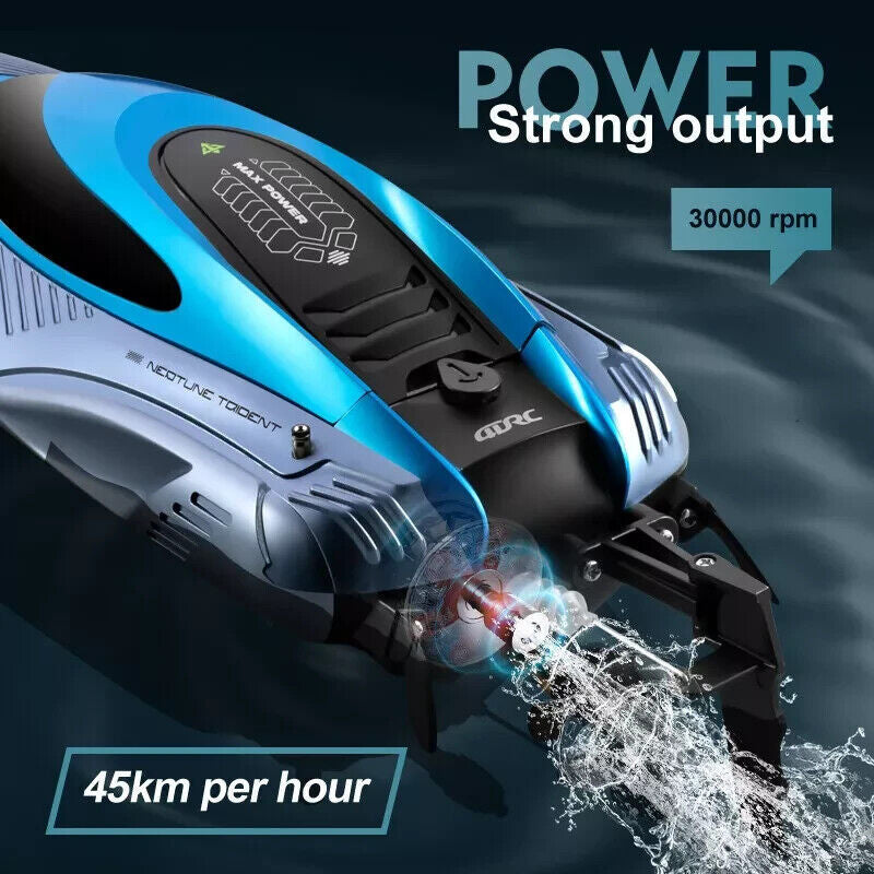 4DRC S3 45km-h Remote Control Boat Kids Toy WATER-COOLED High Speed RC Ship US