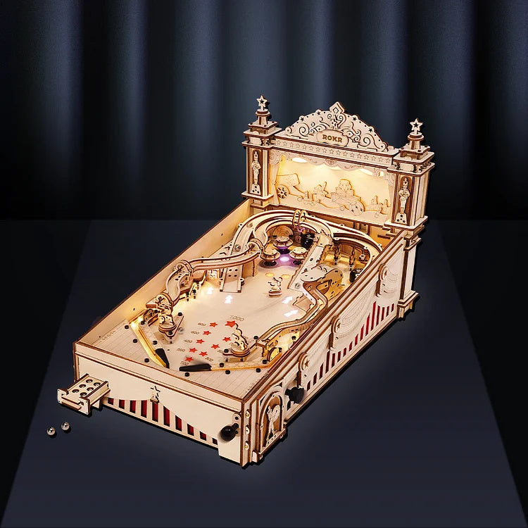ROKR 3D Puzzle Pinball Machine Wooden Puzzle Brainteaser Building Toy