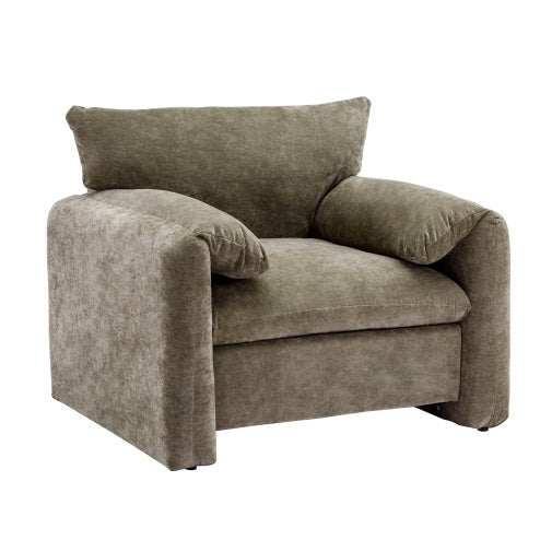 Modern Style Chenille Oversized Armchair Accent Chair Single Sofa Lounge Chair 38.6'' W For Living Room
