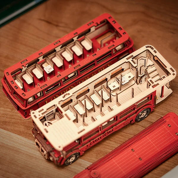 Rolife London Tour Bus 3D Wooden Puzzle,Only Supports TK And Independent Website Platforms
