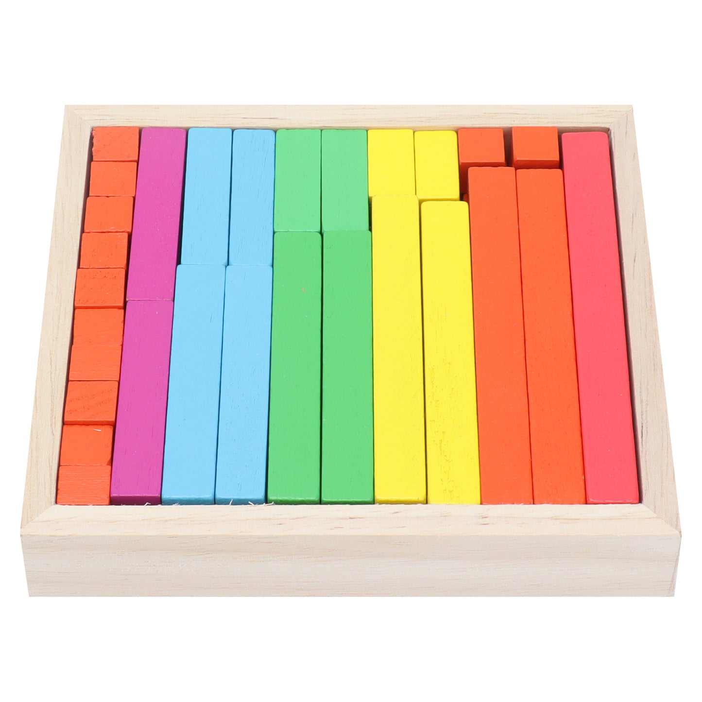Wooden Counting Sticks Colorful Cuisenaire Rods Individual Kit for Children Counting Homeschool Supplies