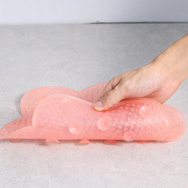 1pc Silicone Bathroom Mats Lazy People Bath Artifact Back Massage Cushion Sole Non-slip Massage Pad Foot Wash Bathroom Mat