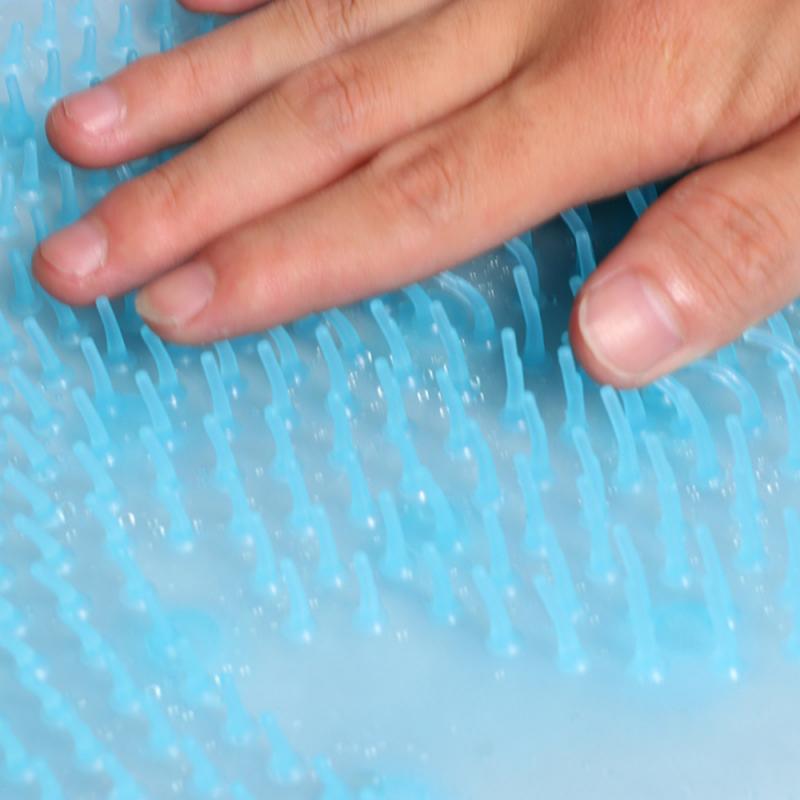 1pc Silicone Bathroom Mats Lazy People Bath Artifact Back Massage Cushion Sole Non-slip Massage Pad Foot Wash Bathroom Mat