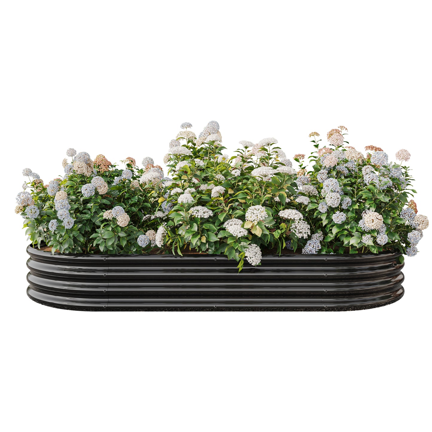 Oval Shaped Metal Raised Planter Outdoor Garden Plant and Vegetable Bed_9