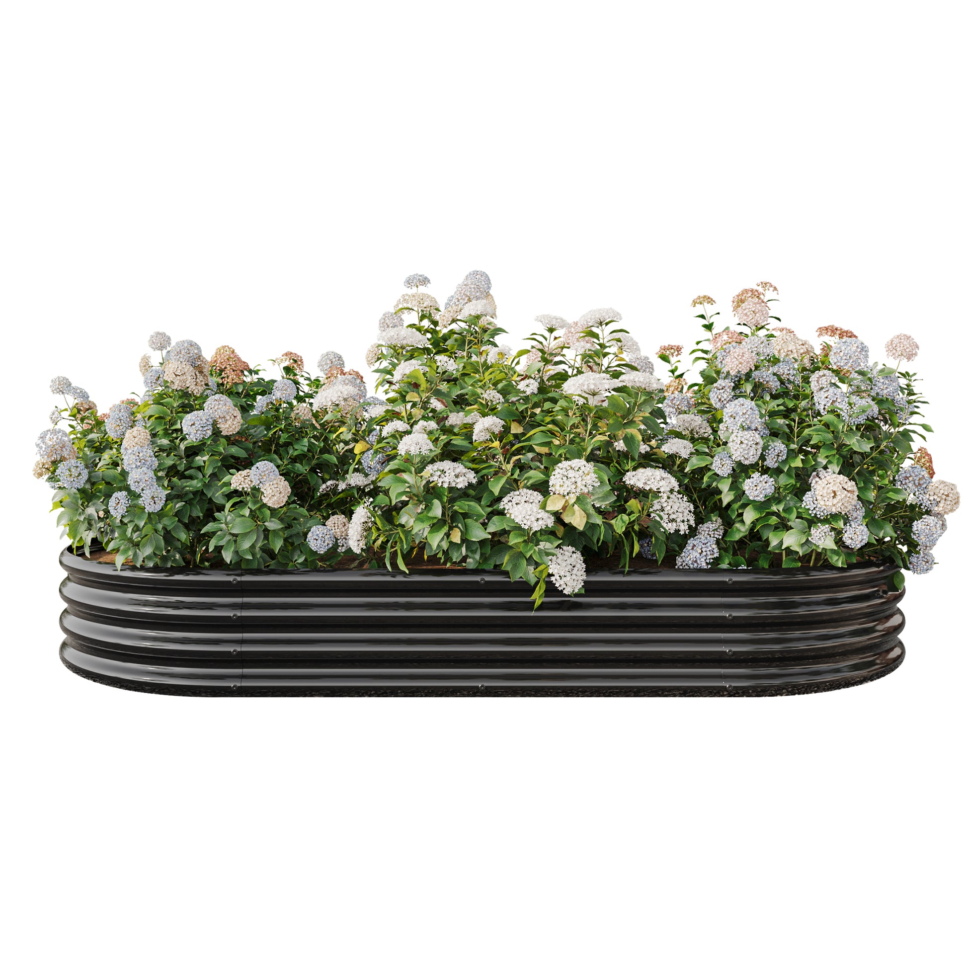 Oval Shaped Metal Raised Planter Outdoor Garden Plant and Vegetable Bed_9