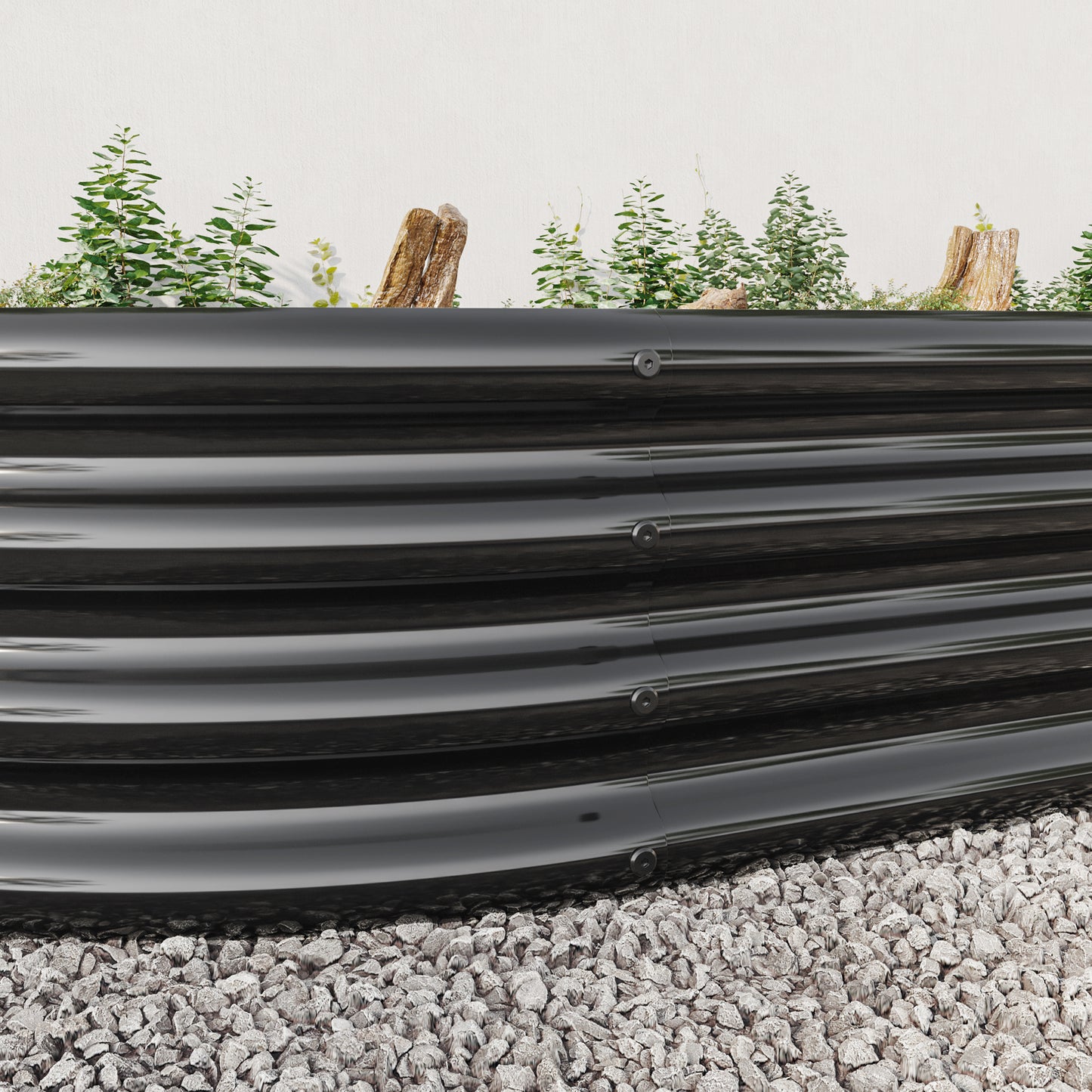 Oval Shaped Metal Raised Planter Outdoor Garden Plant and Vegetable Bed_7