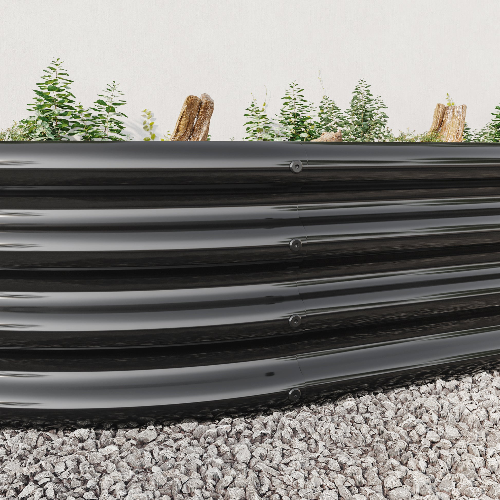 Oval Shaped Metal Raised Planter Outdoor Garden Plant and Vegetable Bed_7