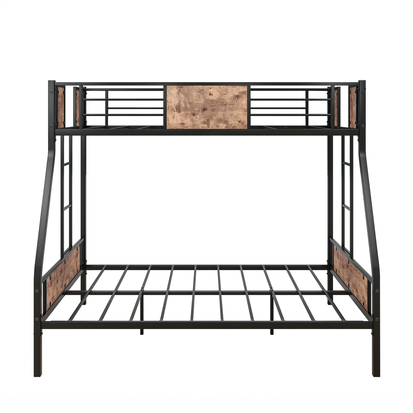 Space Saving Easy Assembly Twin Sized Metal Bunk Bedframe with Ladder and Rail_8