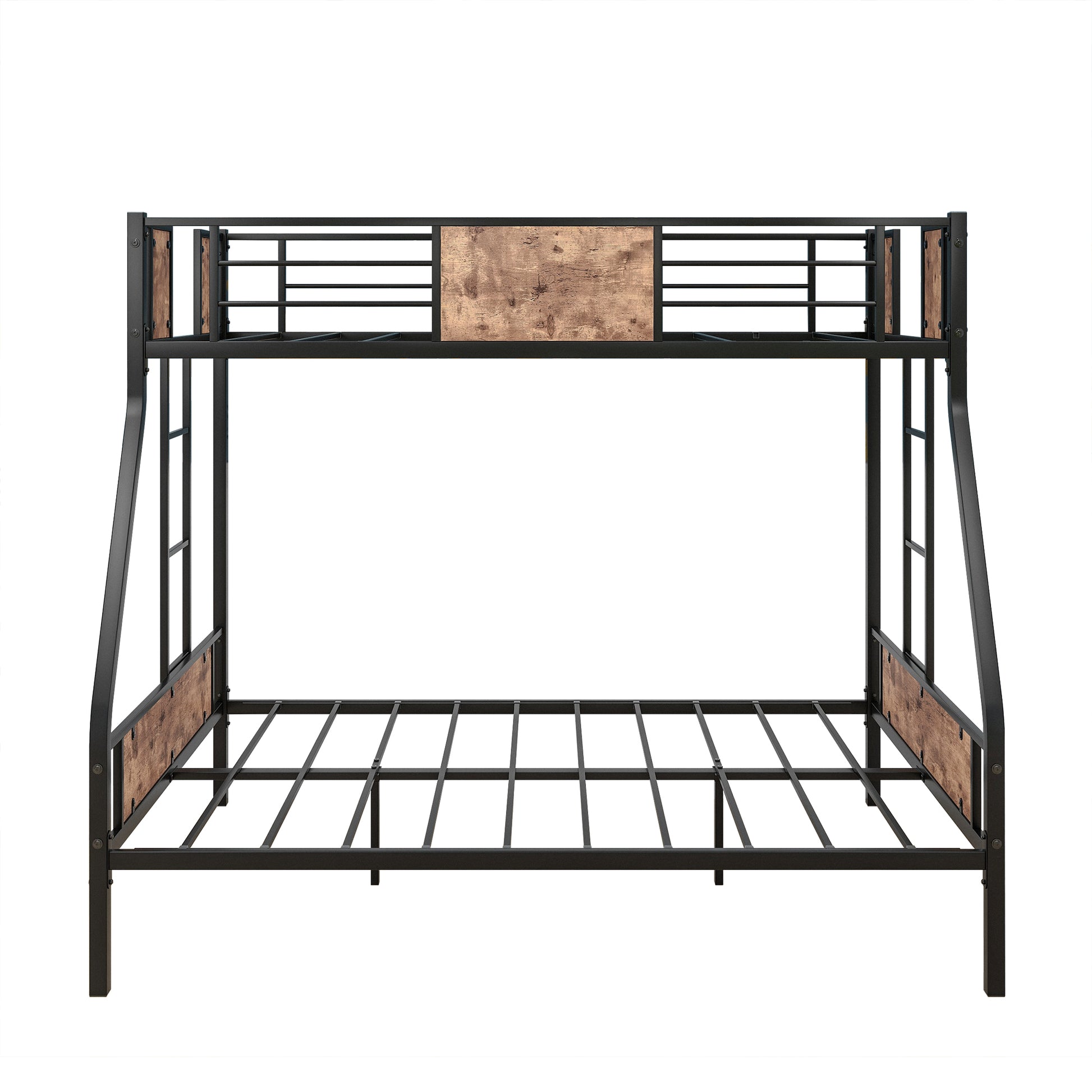 Space Saving Easy Assembly Twin Sized Metal Bunk Bedframe with Ladder and Rail_8