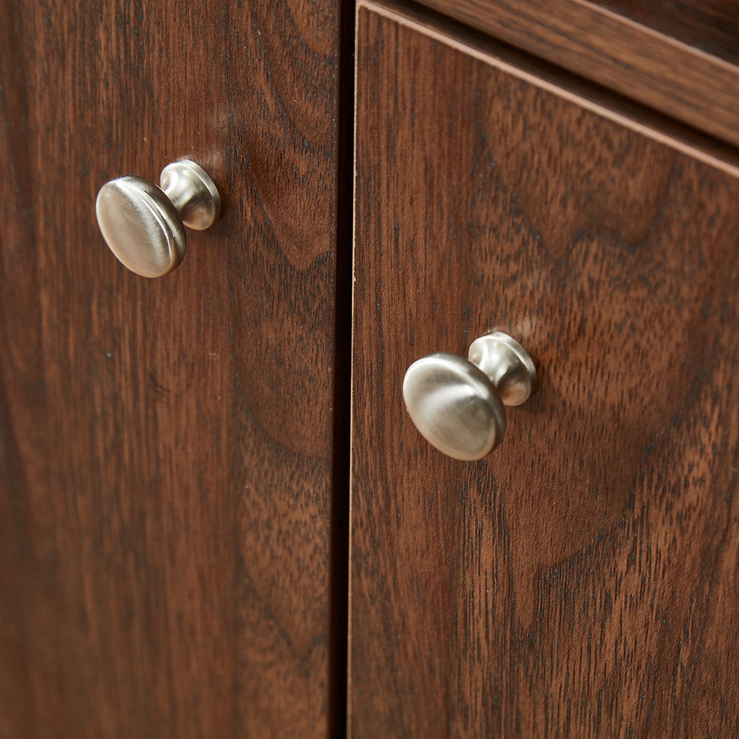 2 Doors Wood Storage Cabinet With 7 Open Storage Shelf_4