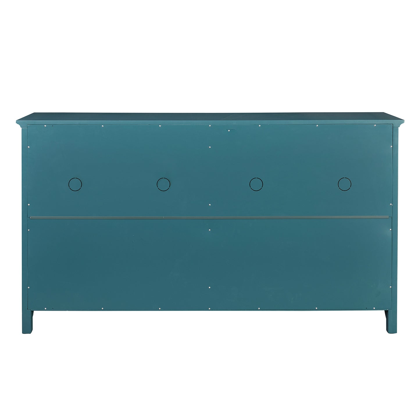 66" TV Storage Buffet Cabinet with Glass Door and Adjustable Shelves, Console Table-Teal Blue_8