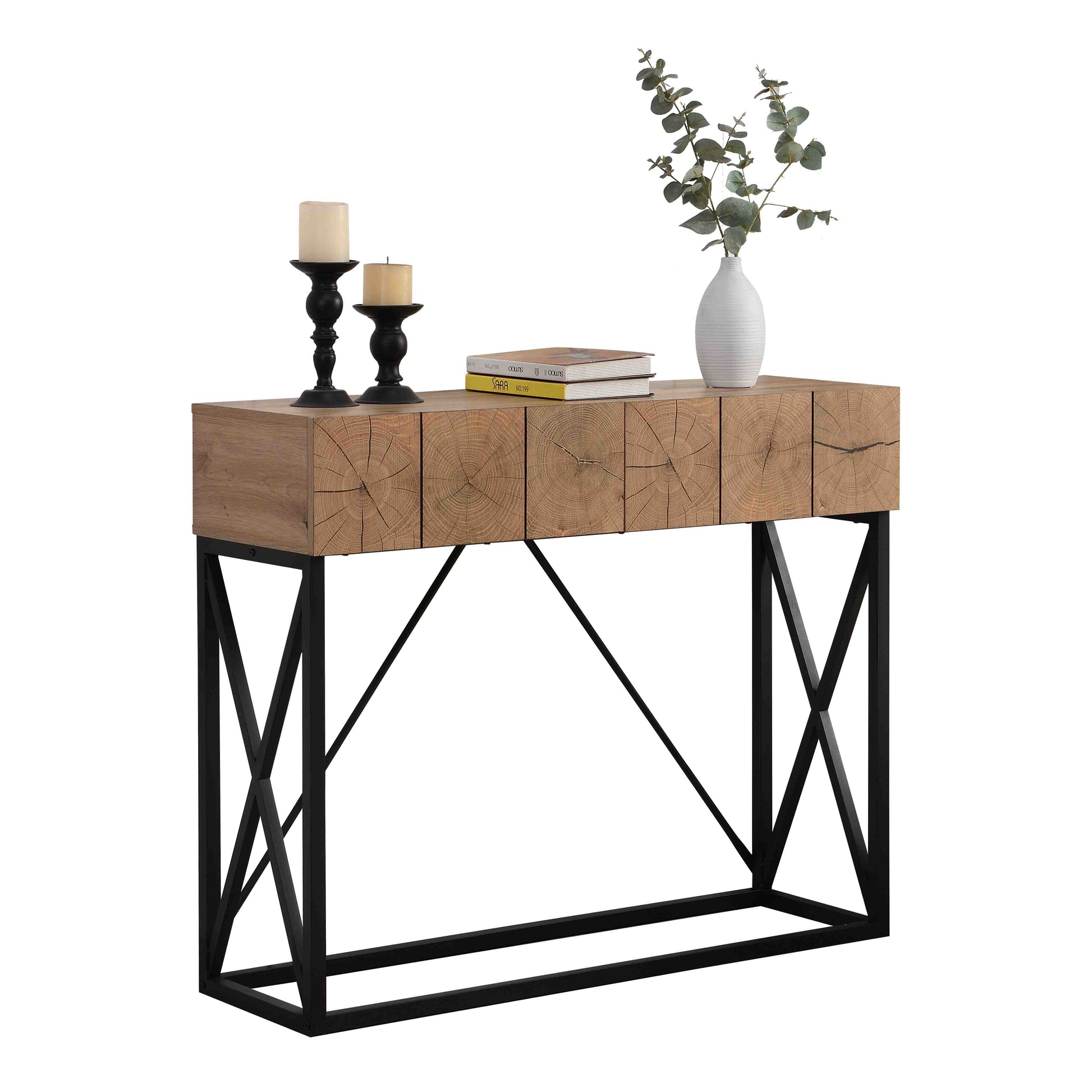 43.31'' Wood Sofa Hallway Tables with Two Drawers for Living Room_7