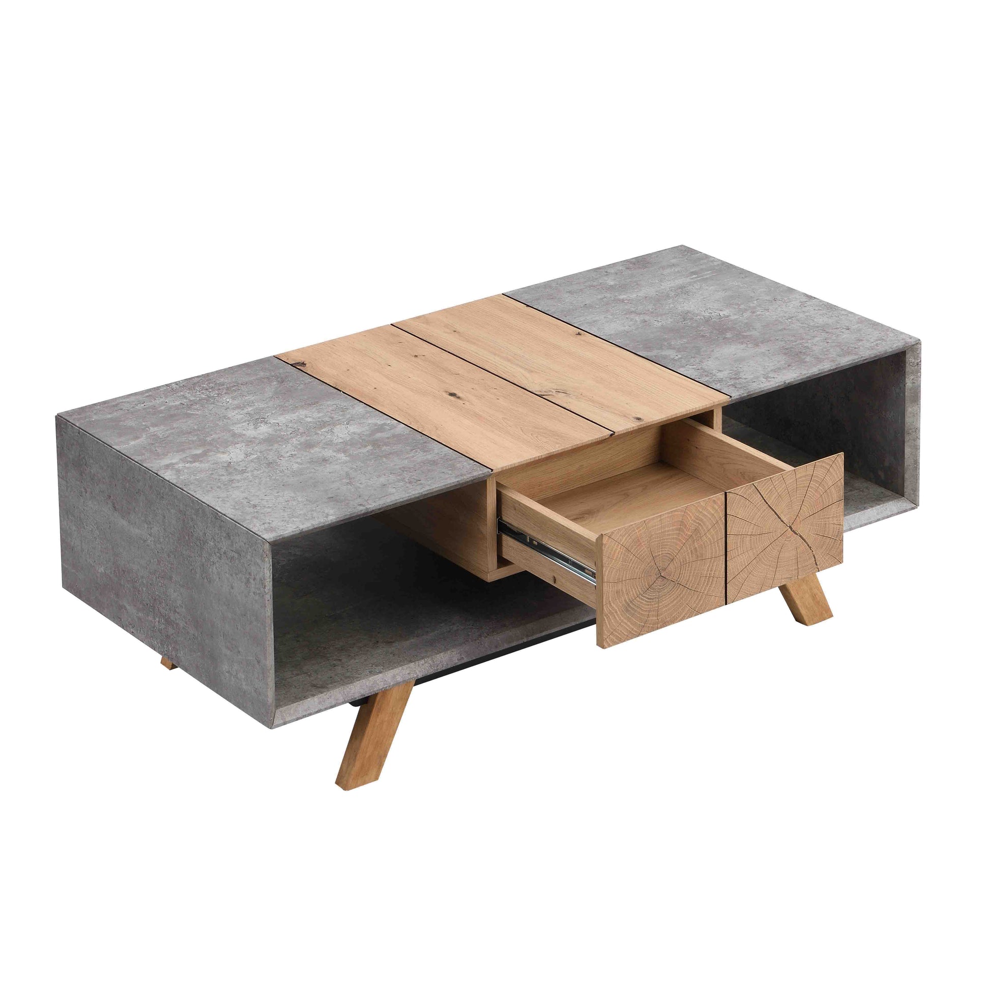 43.31'' Rectangular  Coffee Table with Drawer for Living Room_3