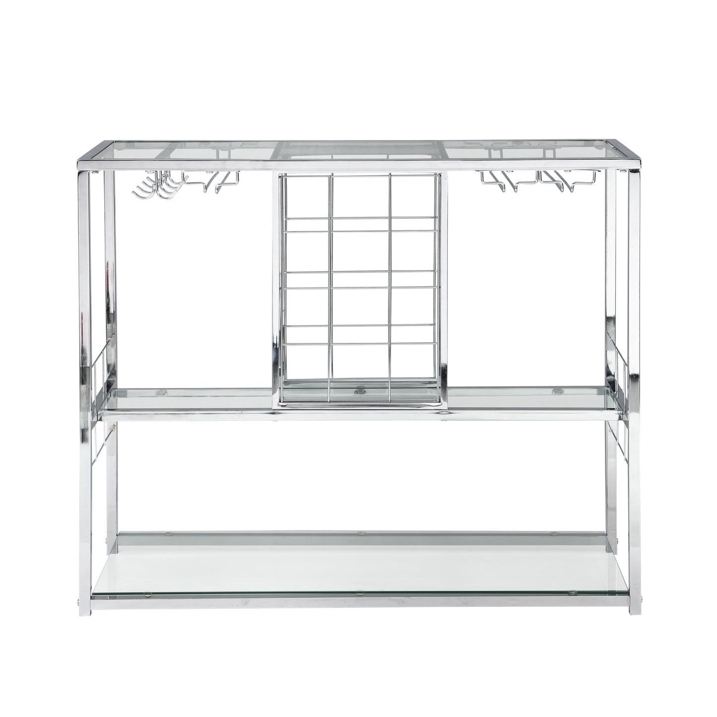 3-Tier Cart with Glass Holder and Wine Rack for Home_3