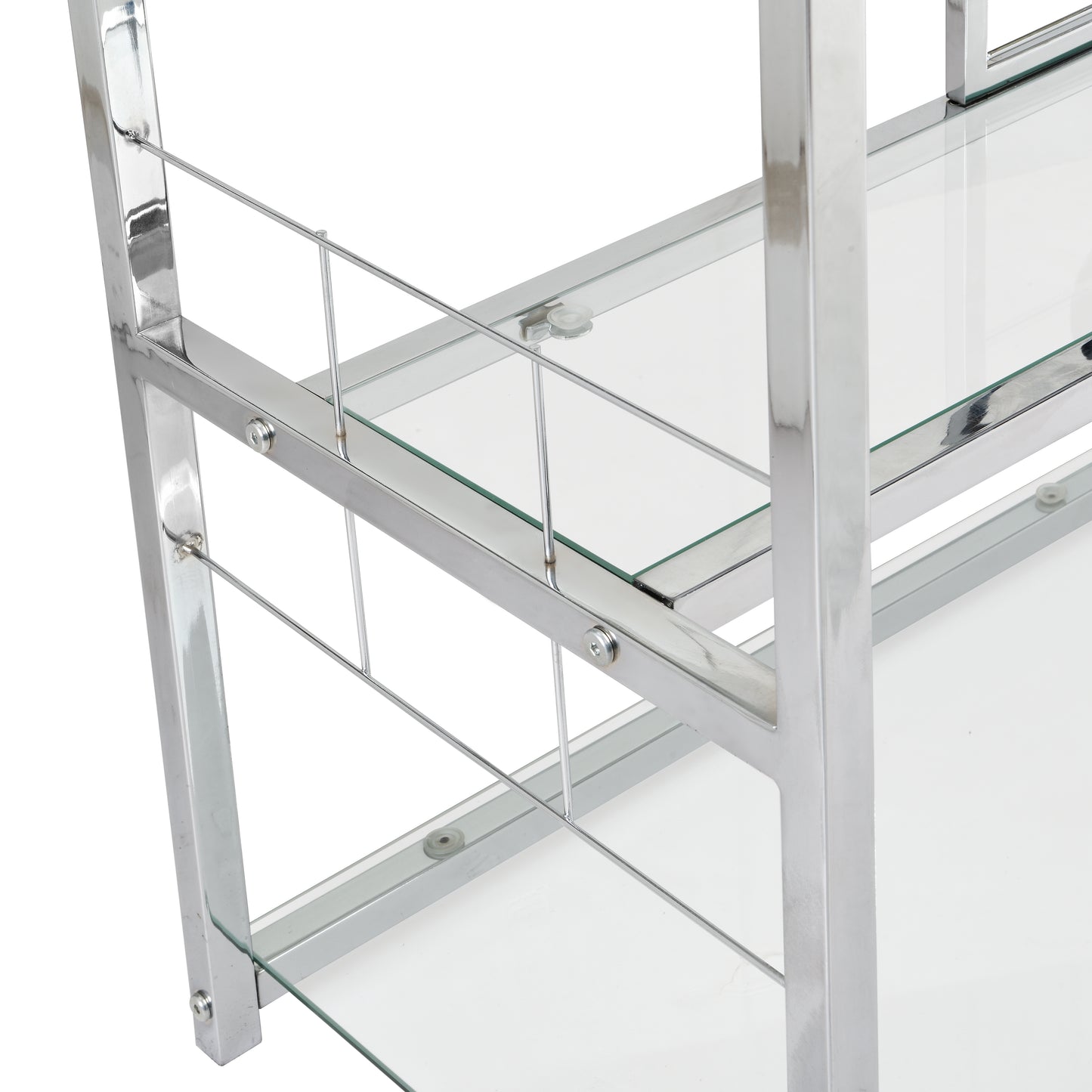 3-Tier Cart with Glass Holder and Wine Rack for Home_8