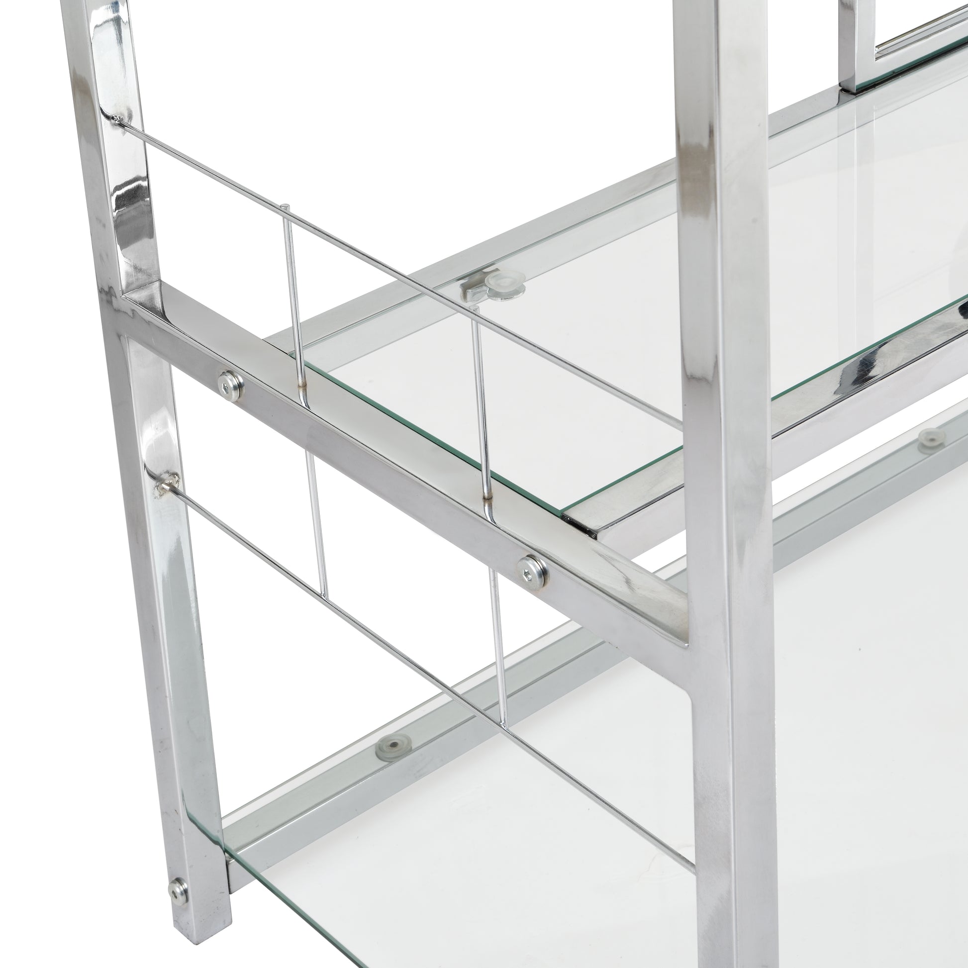 3-Tier Cart with Glass Holder and Wine Rack for Home_8