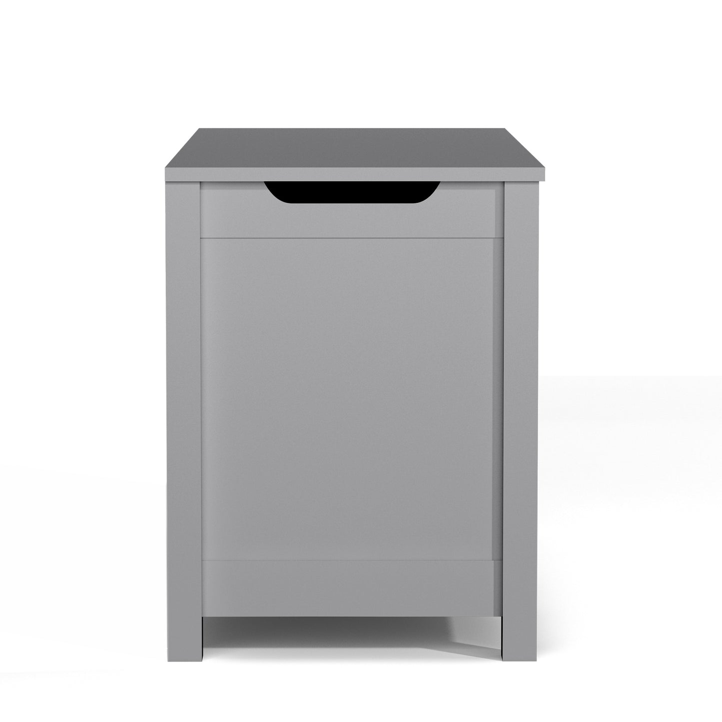 Kids Wooden Toy Box Storage with Safety Hinged Lid for Ages 3+ -Gray_10
