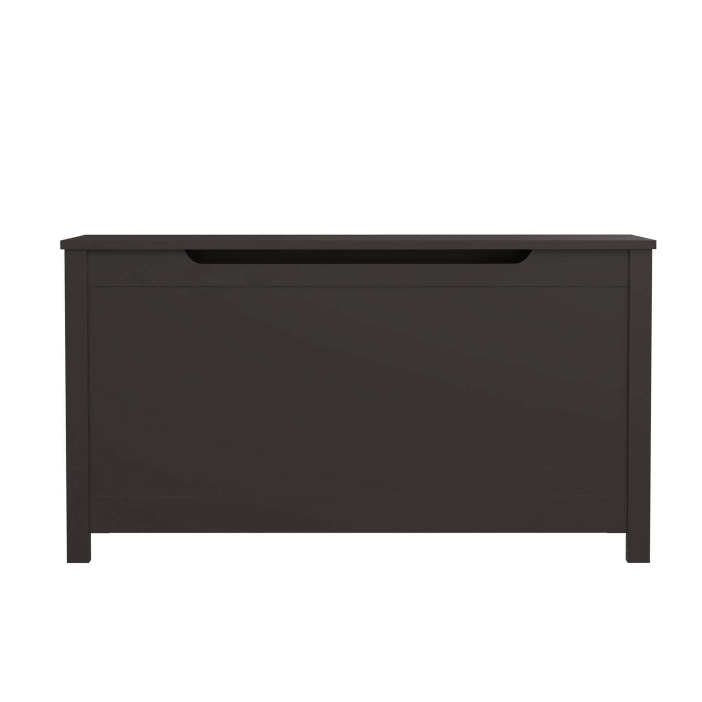 Kids Wooden Toy Box Storage with Safety Hinged Lid for Ages 3+ -Dark Brown_14