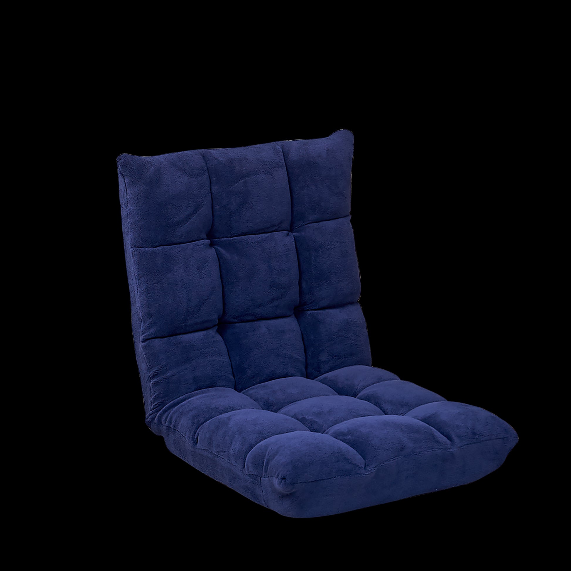 5 Height Adjustment Modern Tatami Sofa Folding Leisure Lounge Chair- Navy_18