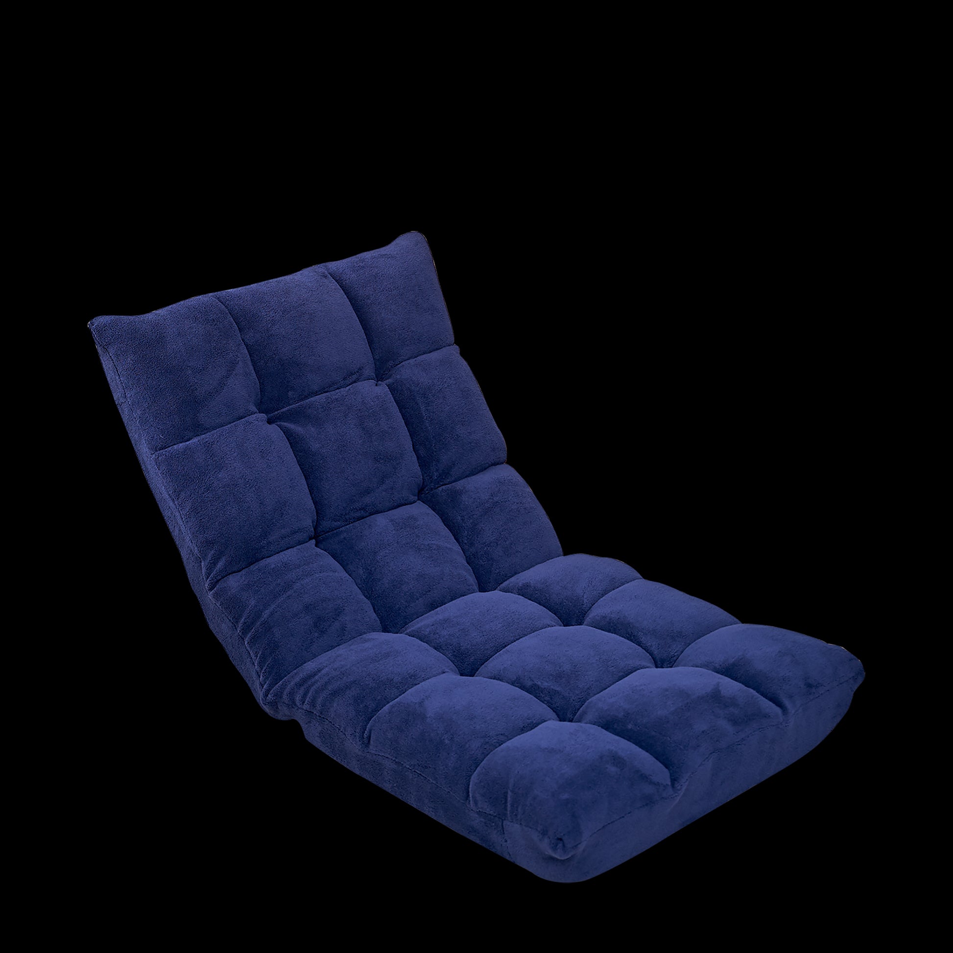 5 Height Adjustment Modern Tatami Sofa Folding Leisure Lounge Chair- Navy_17