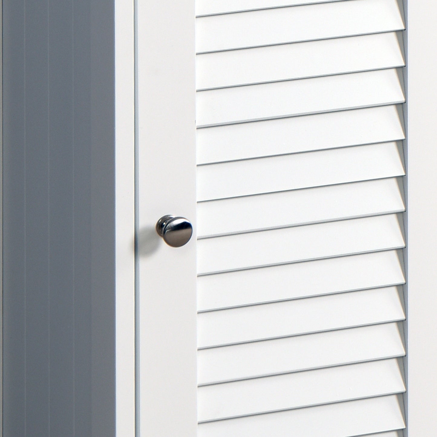 1 Drawer Free Standing Single Shutter Storage Cabinet for Bedroom and Bathroom- White_7