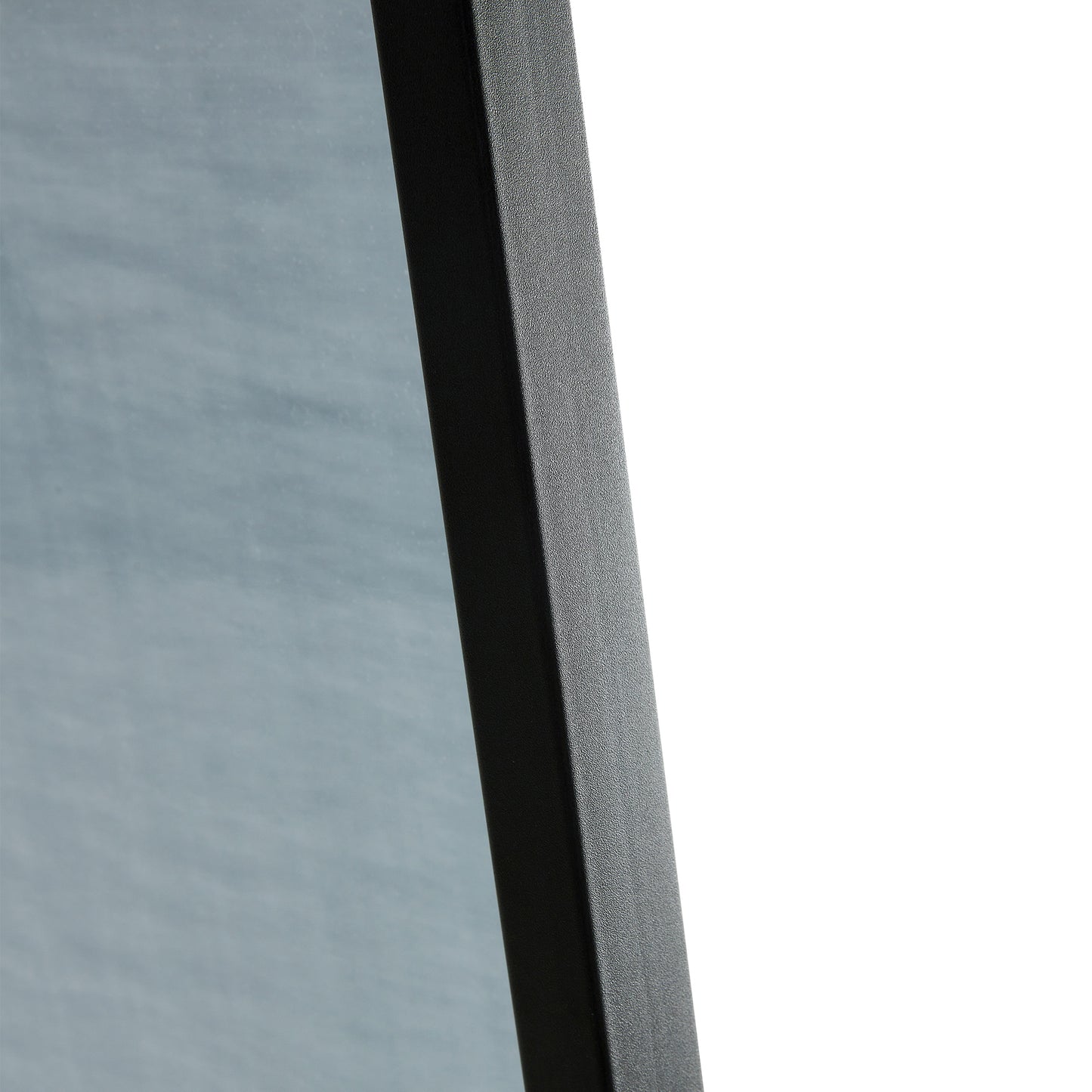 Full-Length Body Mirror with Wooden Frame and Stand Dressing Mirror- Black_16