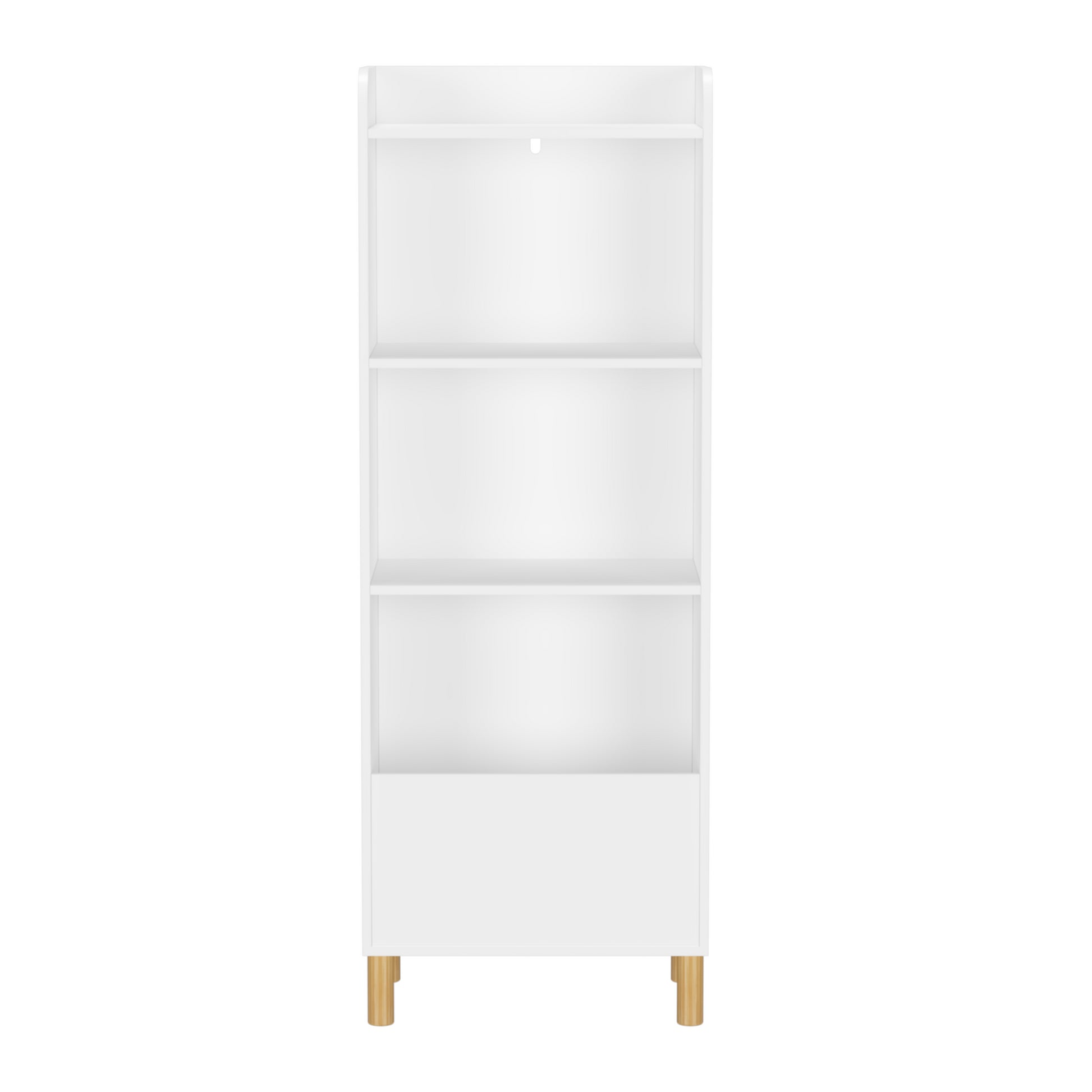 Free Standing 4 Tier Kid’s Bookcase and Toy Storage Organizer in White_8