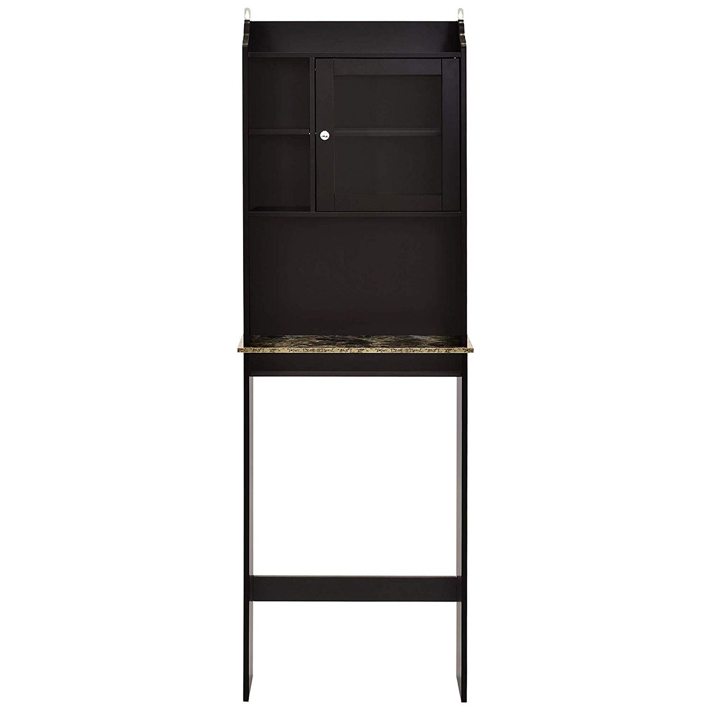 Modern Over The Toilet Space Saver Wood Storage Cabinet Organizer- Espresso_11