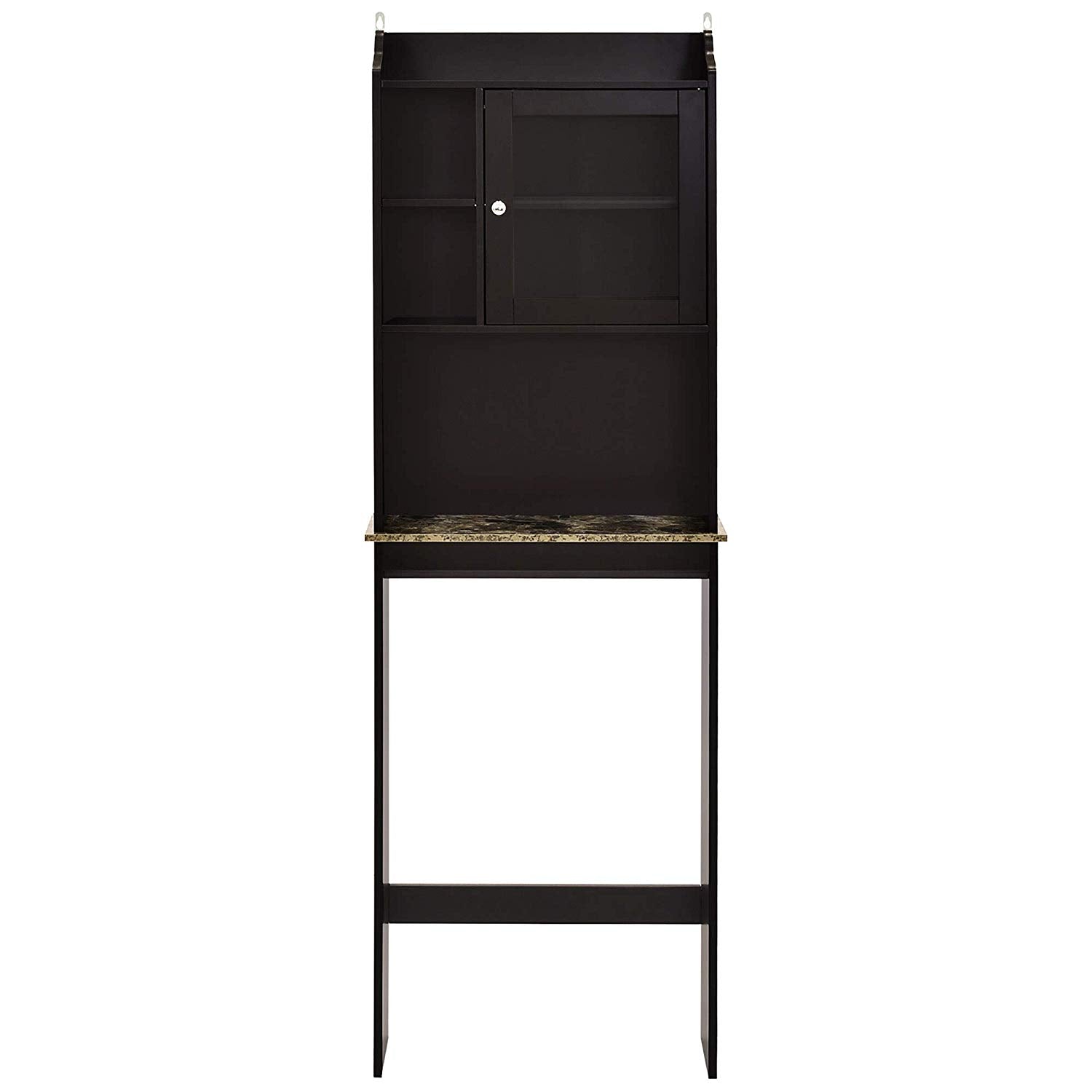 Modern Over The Toilet Space Saver Wood Storage Cabinet Organizer- Espresso_4