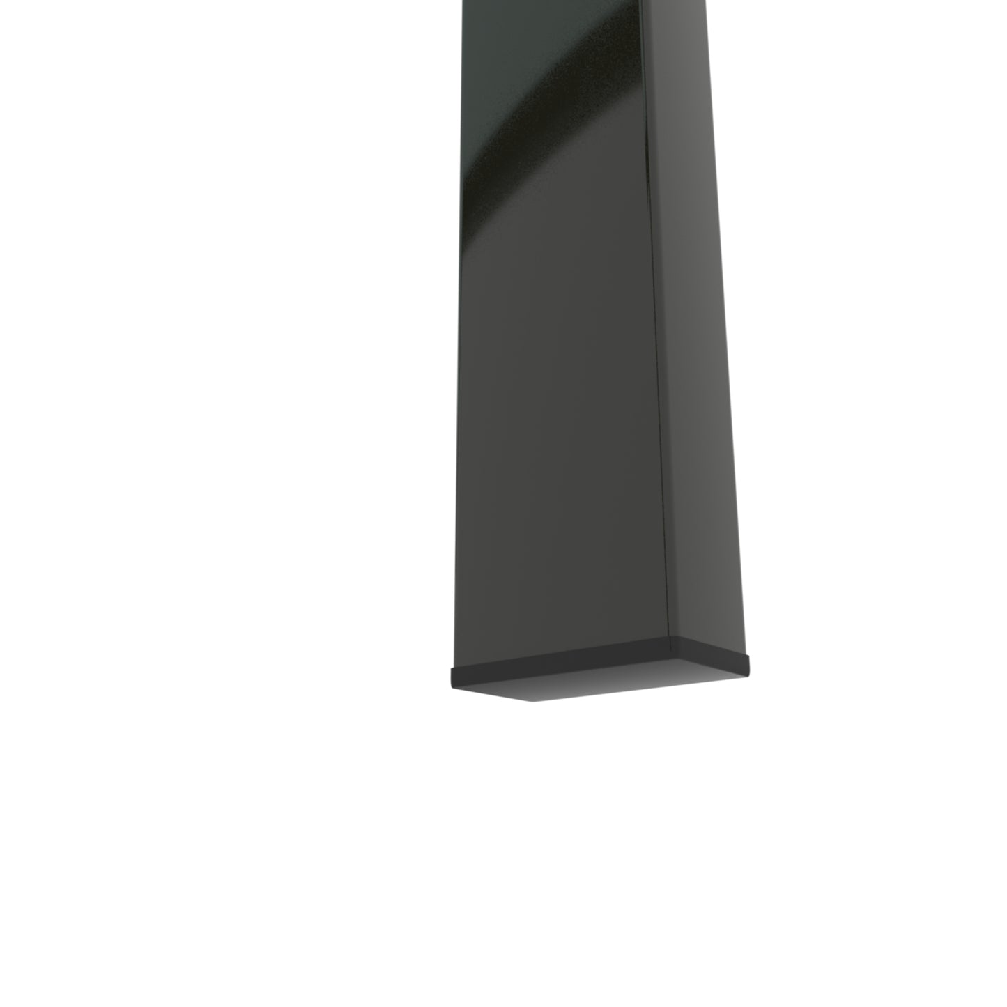 Double Layered Tempered Glass Rectangular Console Center Table- Black_12