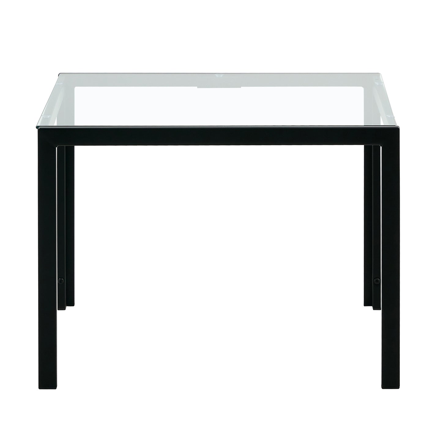 Set of 2 Tempered Glass Modern Design Nesting Coffee Table Set- Transparent_12
