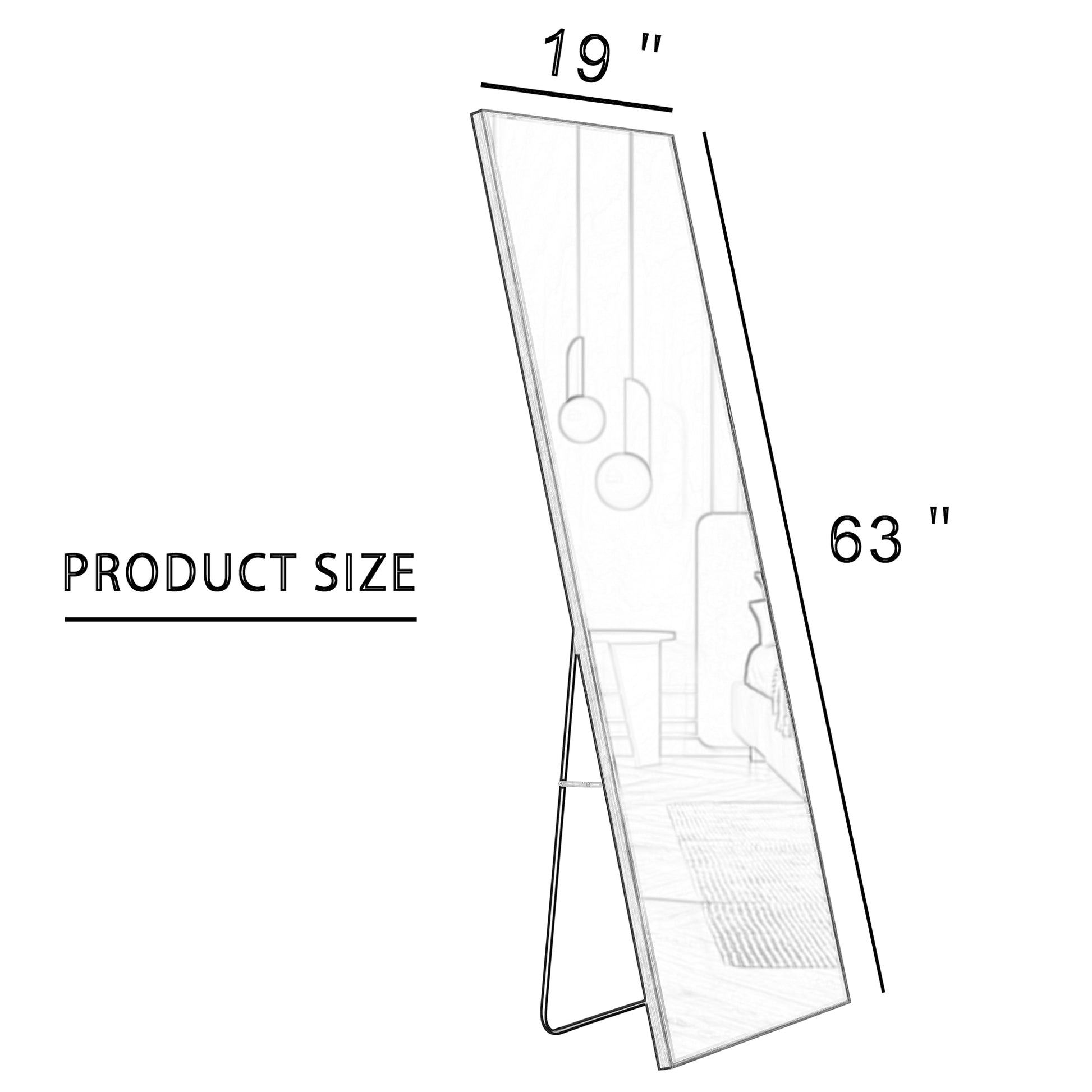 Solid Wooden Frame Full Length Body Decorative and Dressing Mirror- Brown_9