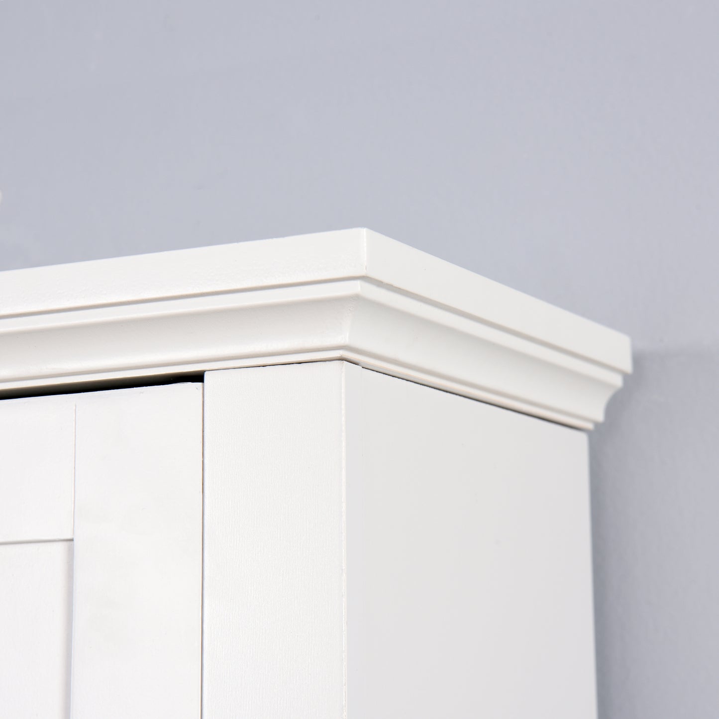 Wooden Over the Toilet Space Saver Storage with Adjustable Shelf in White_7
