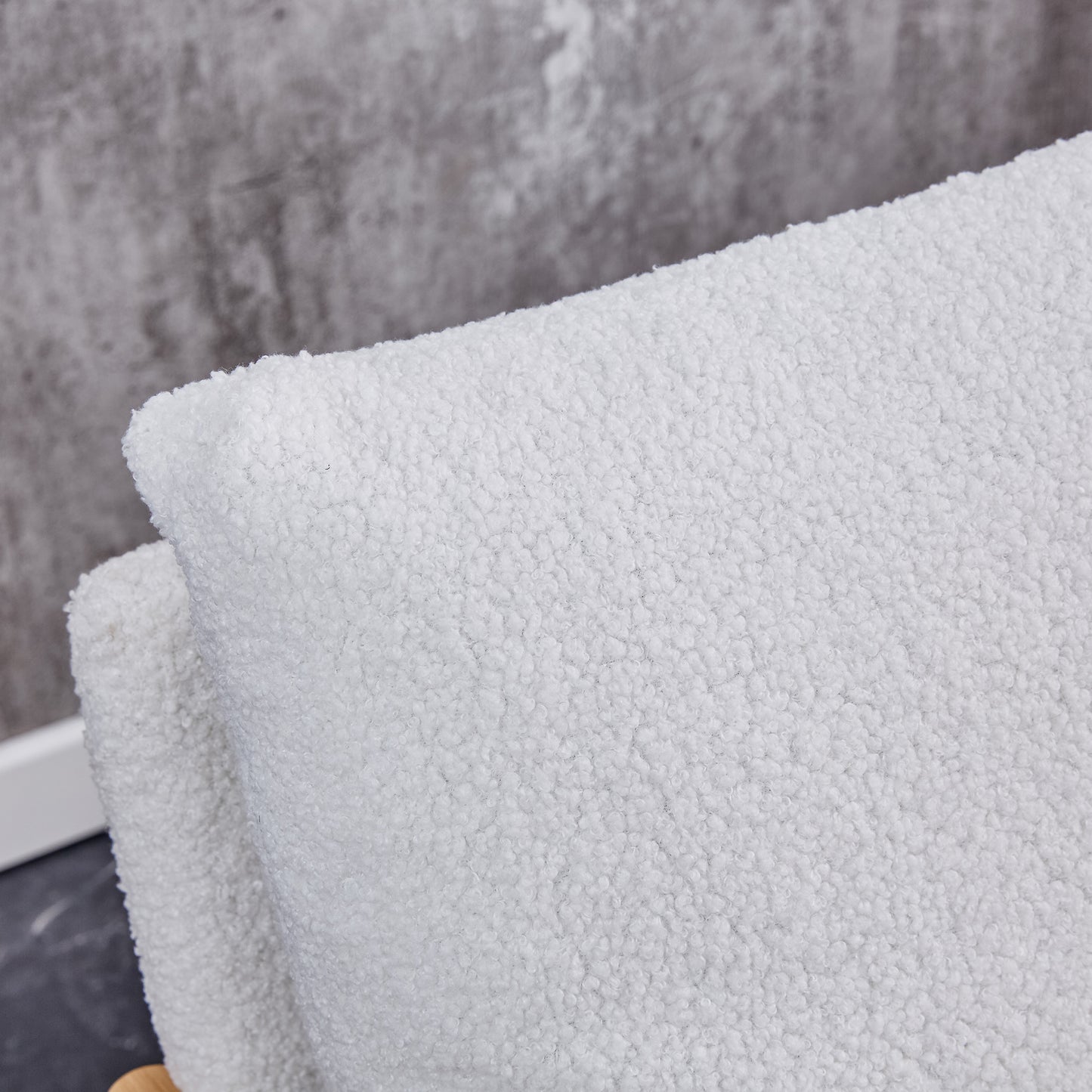 Comfortable Ergonomic Single Velvet Home Accent Lounge Side Chair- White_11