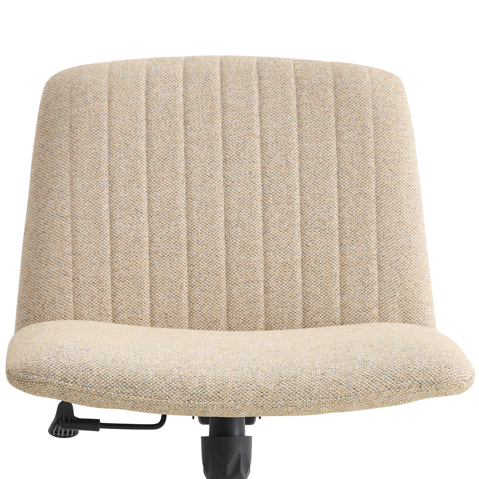 Modern Contemporary Height Adjustable Fabric Office Swivel Chair- Beige_13