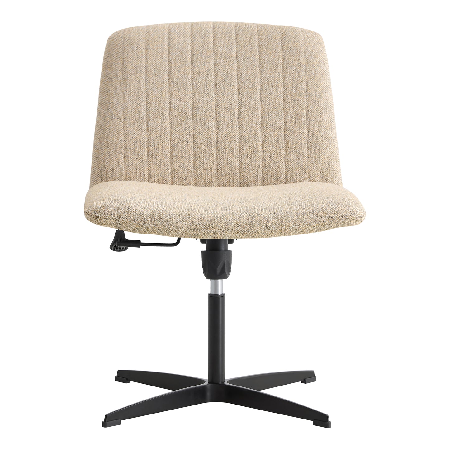 Modern Contemporary Height Adjustable Fabric Office Swivel Chair- Beige_16