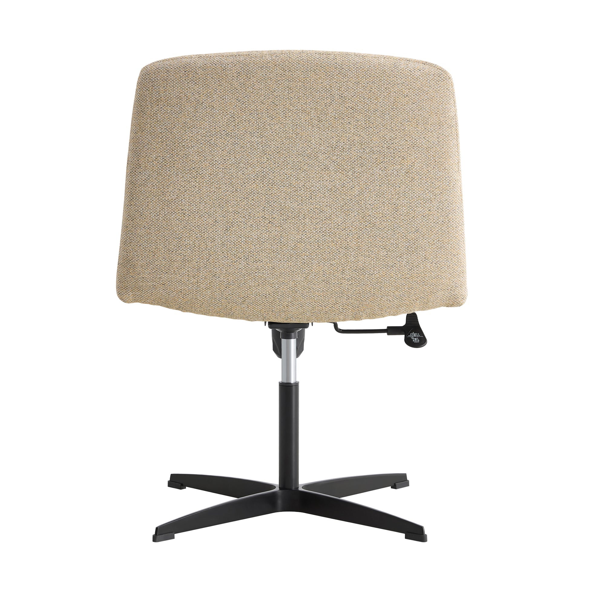 Modern Contemporary Height Adjustable Fabric Office Swivel Chair- Beige_11
