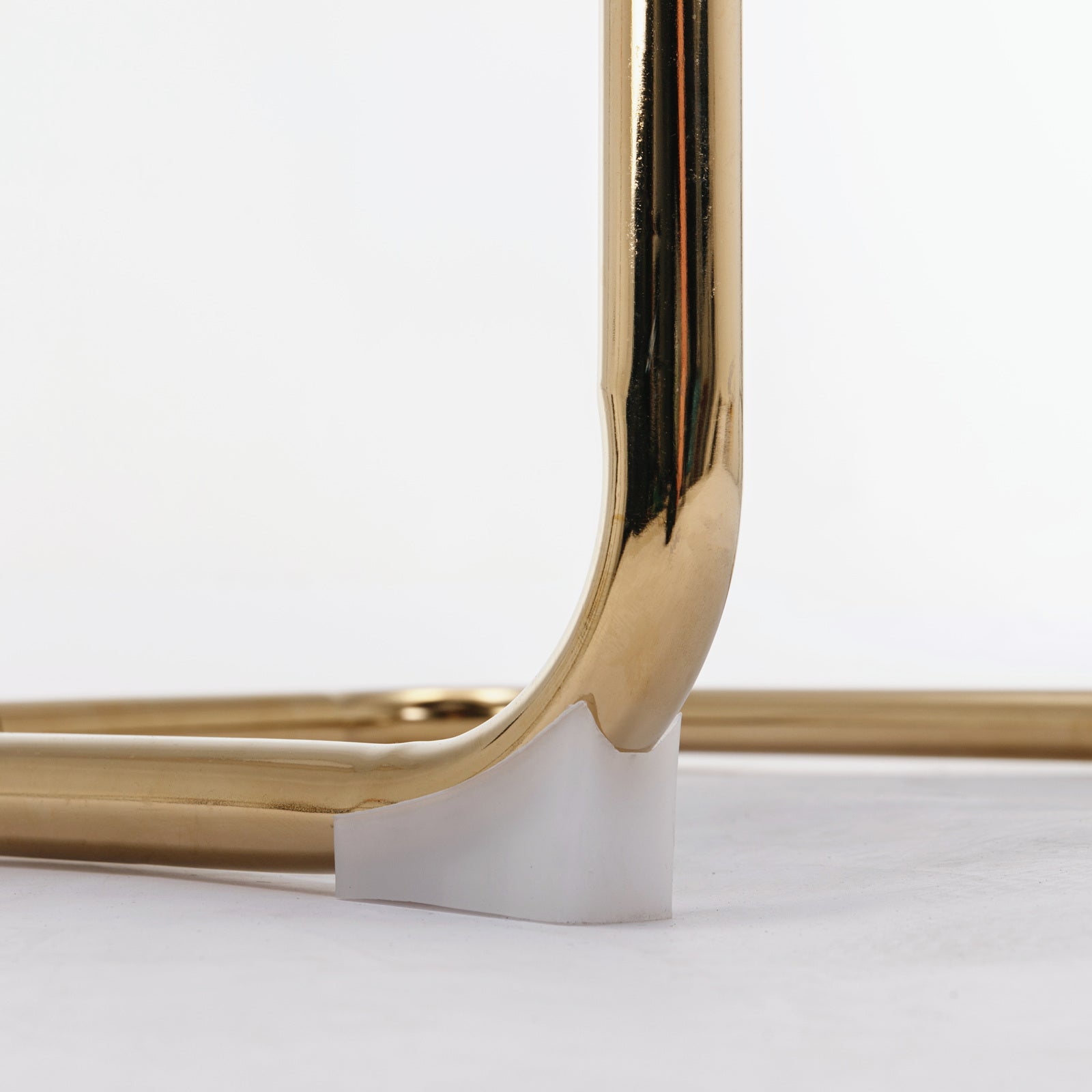 Set of 2 Modern Dining Chairs in Corduroy Fabric with Gold Metal Base- Beige_10