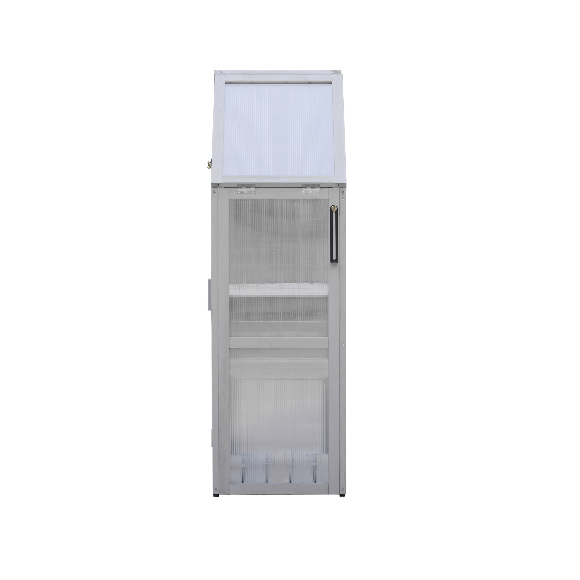 Mini Greenhouse Kit Indoor and Outdoor Tiered Plant Display Stand- White_8