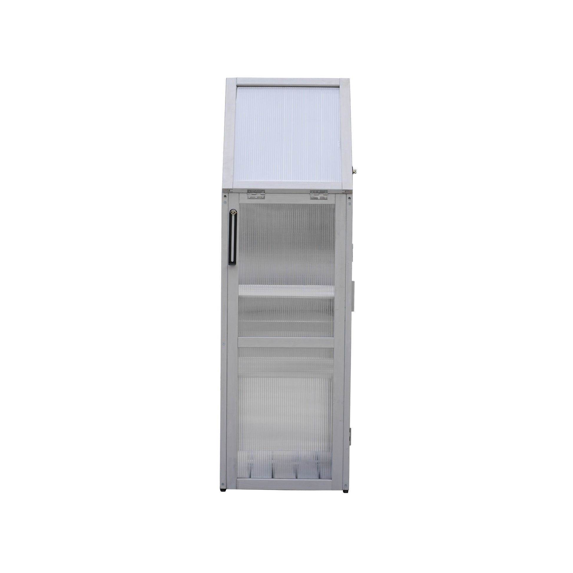 Mini Greenhouse Kit Indoor and Outdoor Tiered Plant Display Stand- White_7