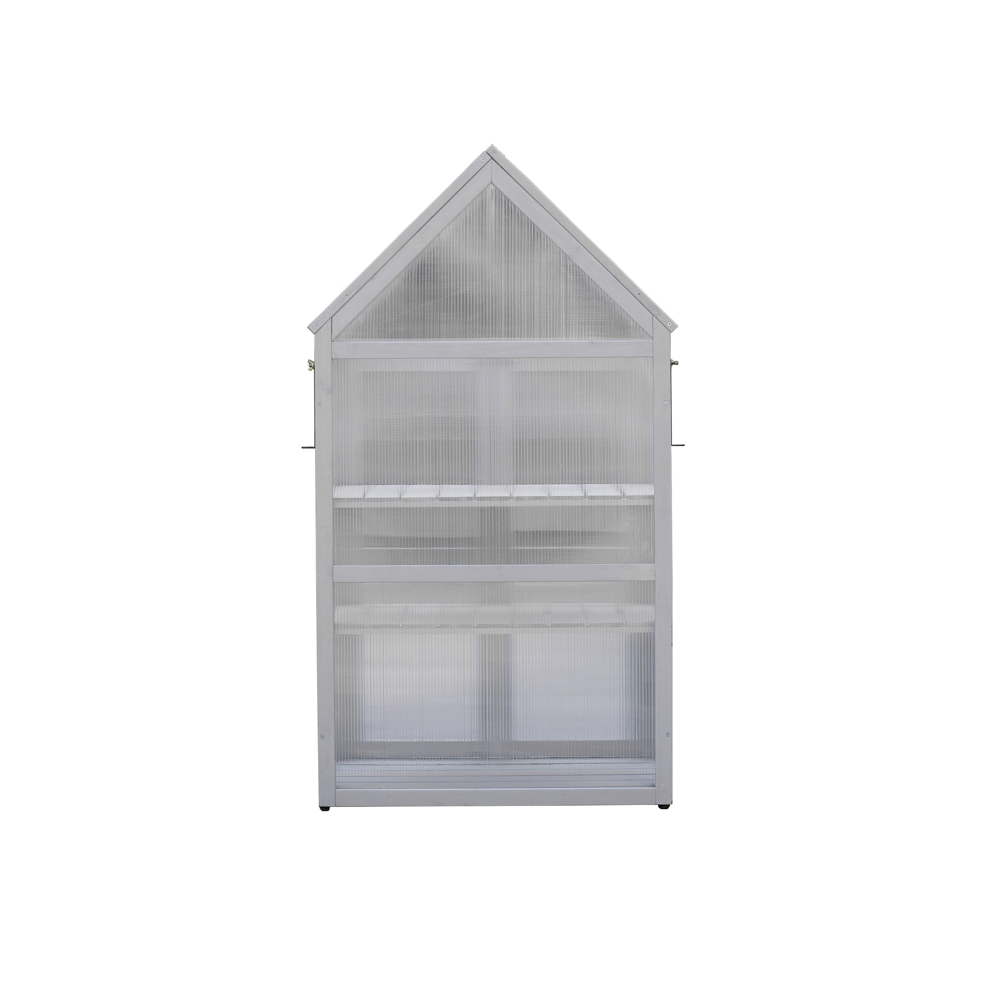 Mini Greenhouse Kit Indoor and Outdoor Tiered Plant Display Stand- White_5