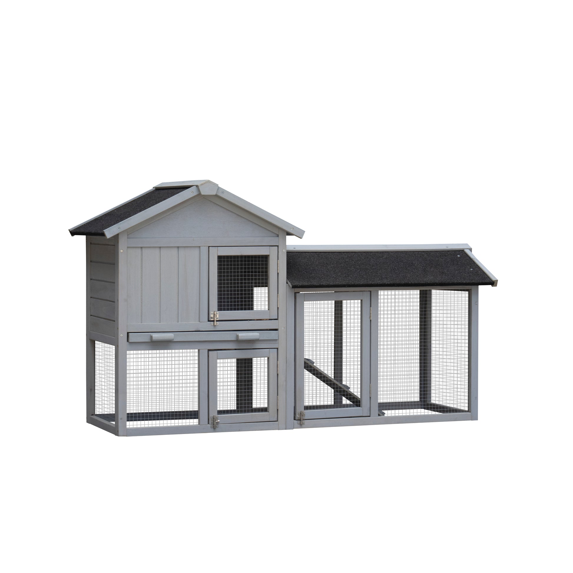 Rabbit Hutch Extensible Chicken Coop with No Leak Trays Large Running Space_5