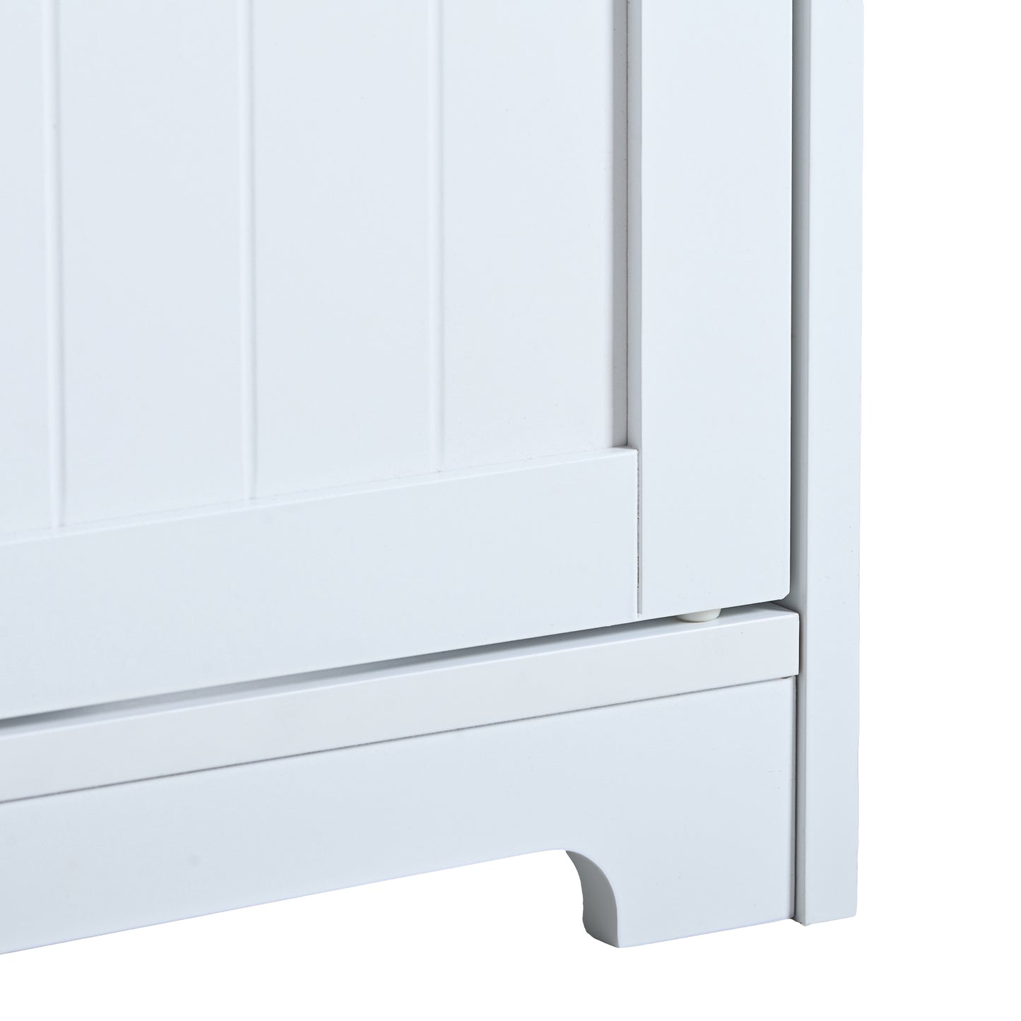 2 Doors Hidden Cat Enclosure Box Furniture Side Table with Hidden Plug- White_27