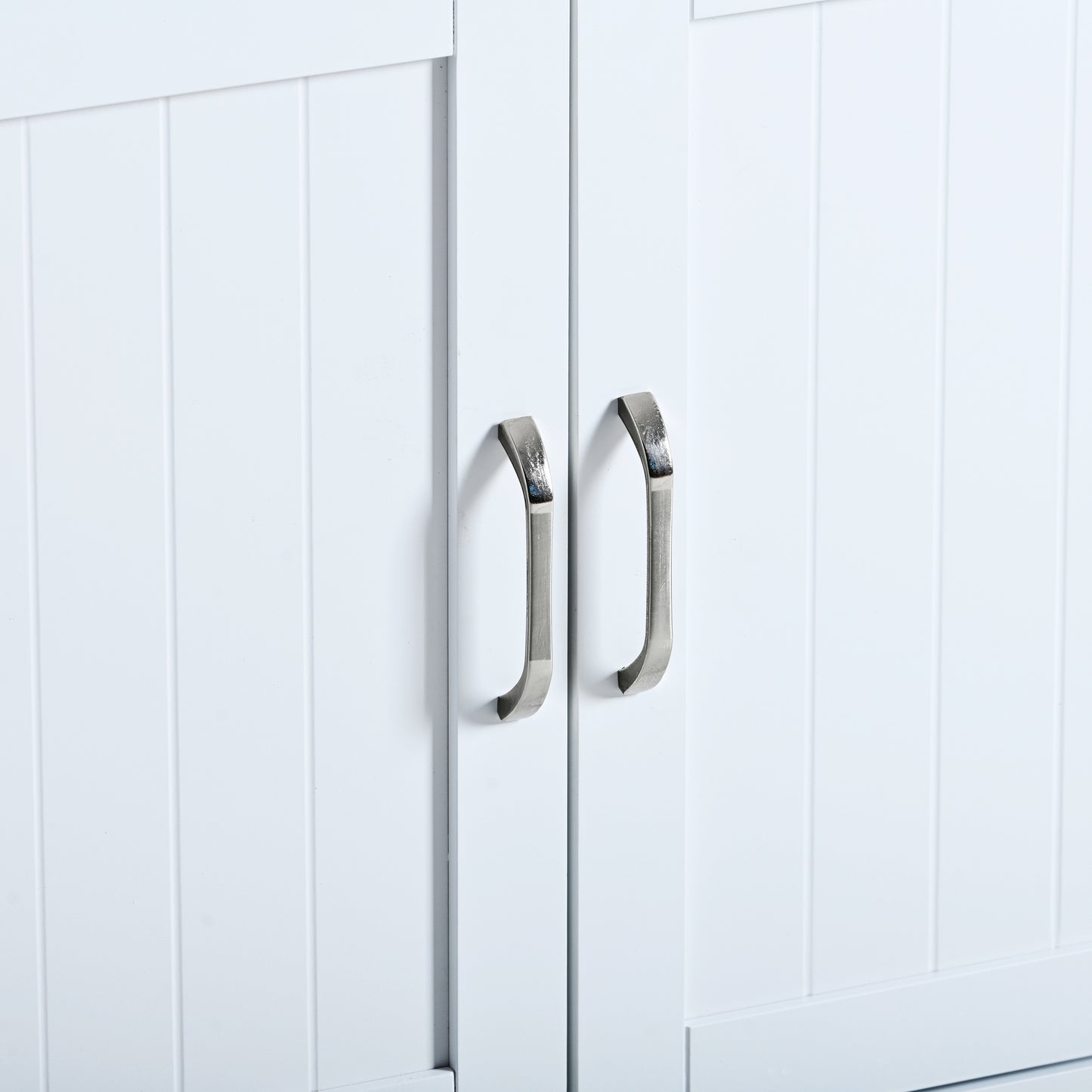 2 Doors Hidden Cat Enclosure Box Furniture Side Table with Hidden Plug- White_22