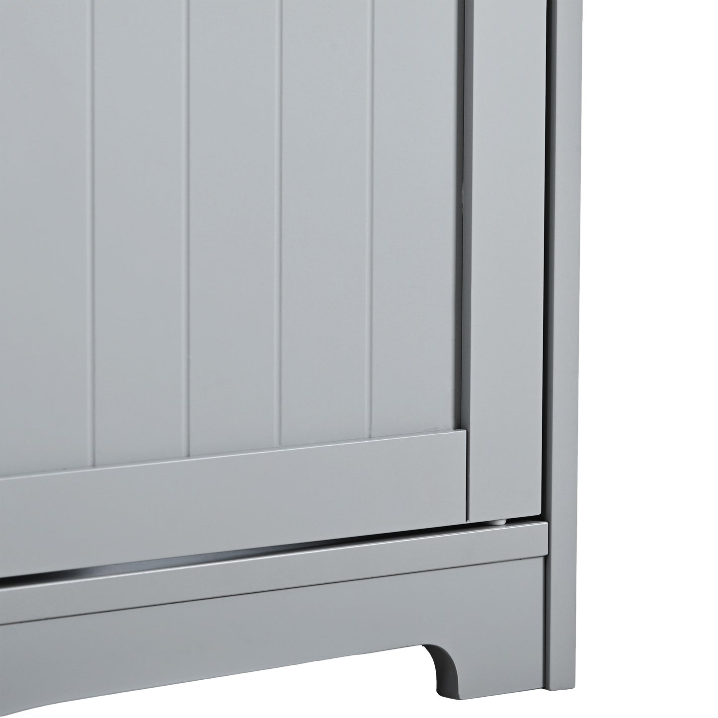 2 Doors Hidden Cat Enclosure Box Furniture Side Table with Hidden Plug- Grey_25