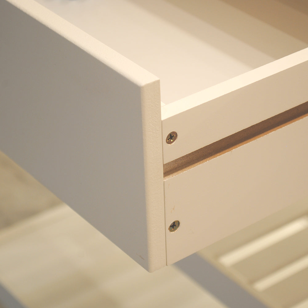 Simple Design Mobile Kitchen Island with Two Lockable Wheels- White_13