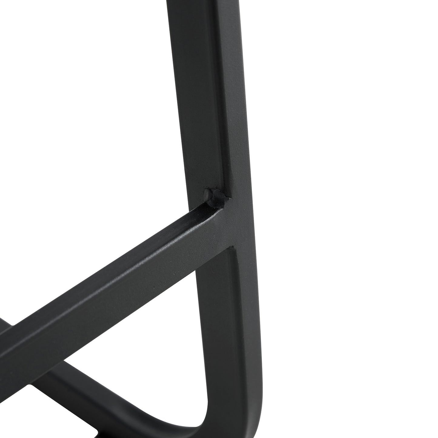 Set of 2 PU Faux Leather Upholstered High Bar Stool Chair with Back Rest- Black_19